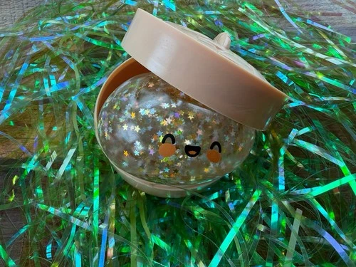 SUPER RARE Crazy Fun Squishy Bun Viral Rainbow Mystery Dumpling GOLD GLITTER