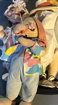 Annalee Doll Cloth Bunny Rabbit Fall, Painter,  11'' 1989 (all 3) 1991