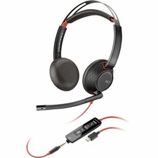 Poly Blackwire 5220 Stereo USB-C Headset  3.5mm Plug  USB-C/A Adapter 8X231A6