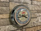 VTG MOBIL OIL OLD CHROME GARGOYLE GAS STATION ADVERTISING WALL CLOCK SIGN GLOBE