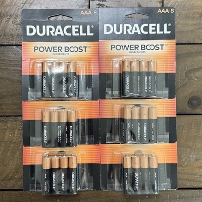 DURACELL POWER BOOST AAA  48  BATTERIES - 6 x 8 Packs