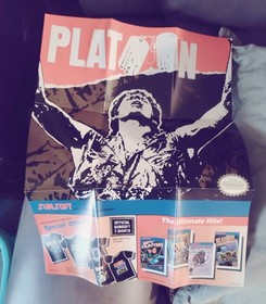 Platoon NES CIB With Poster, Manual, Free Tshirt Mailer & Game In Original Box