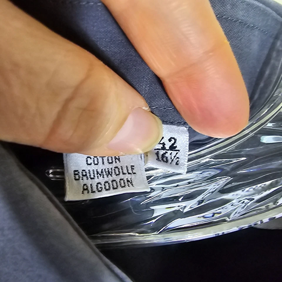 Camisa de vestir Dolce & Gabbana manga larga algodón 42 cuello de 16,5 puntos silenciosa de lujo Foto 4 de 4