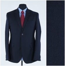 Mens Navy Blue Blazer 40R UK Size RESERVED Wool Sport Coat Jacket
