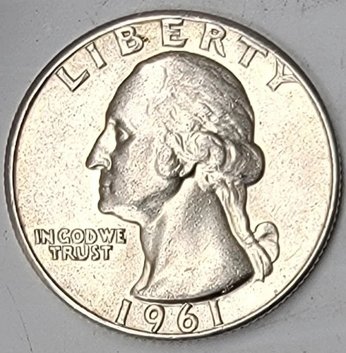 1961 Washington Quarter - Brilliant Uncirculated (BU) condition - 90% Silver