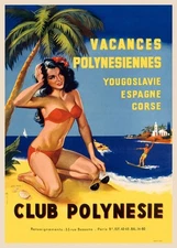 I’m Vintage Travel Poster Art 12x8in Metal Sign