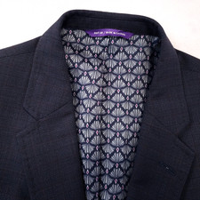 Ted Baker Sport Coat Men's 46R Wool Glen Check Plaid Two Button Double Vent EUC