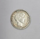 Toned 1903 90% Silver Barber Dime XF++