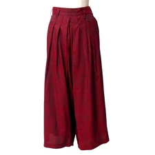 Y's Yohji Yamamoto Saruel pants Size 2 Jacquard all-over pattern tuck Brande...