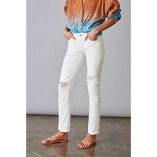 Anthropologie Pilcro The Slim Boyfriend Jeans size 27 undyed beige ivory denim