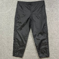 Nike Track Pants Mens XL Black Windbreaker Nylon Zip Ankle Athletic Y2K