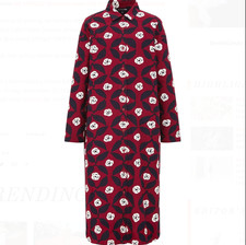 Uniqlo x Marimekko Flannel Long Sleeve Dress Red Floral S M New With Tags