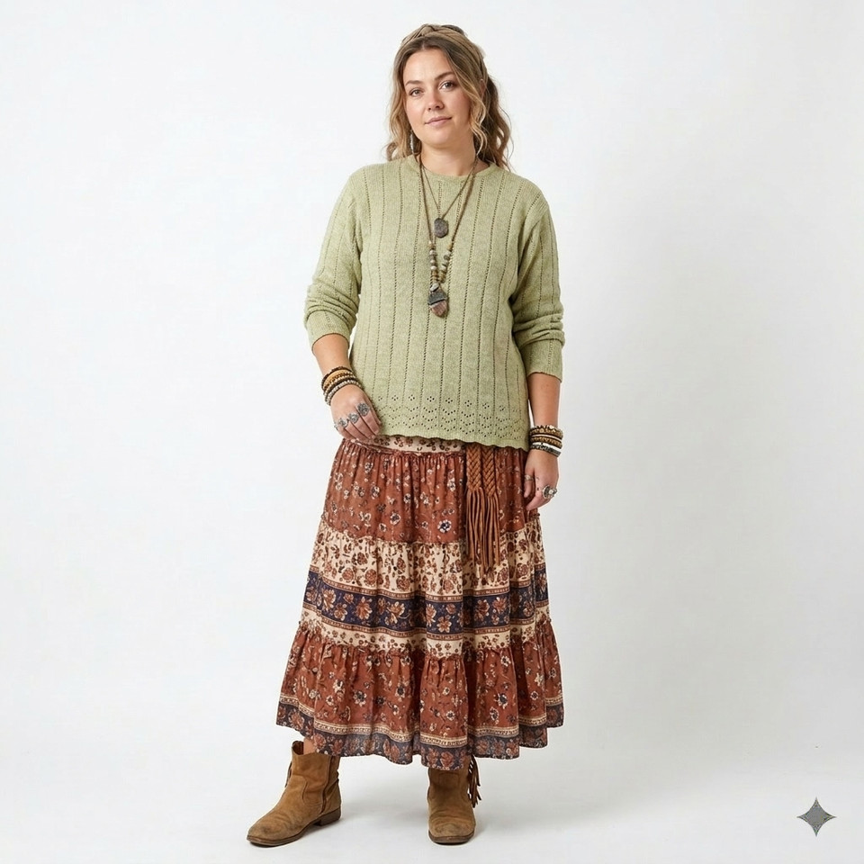 Honor Millburn Sage Green Pointelle Knit Jumper Womens 14-16 Vintage Cottagecore