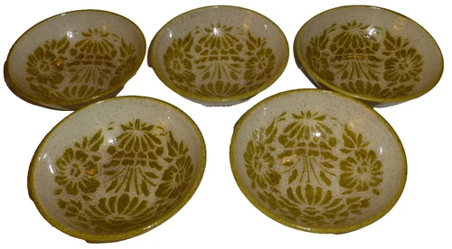 VTG 1960s Mid Century Red Wing Pottery - DAMASk - Cereal Bowl 6.25" SET OF 5 EUC