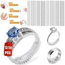 24*Ring Sizer Adjusters for Loose Rings Multiple Styles, Invisible Spacer Guards