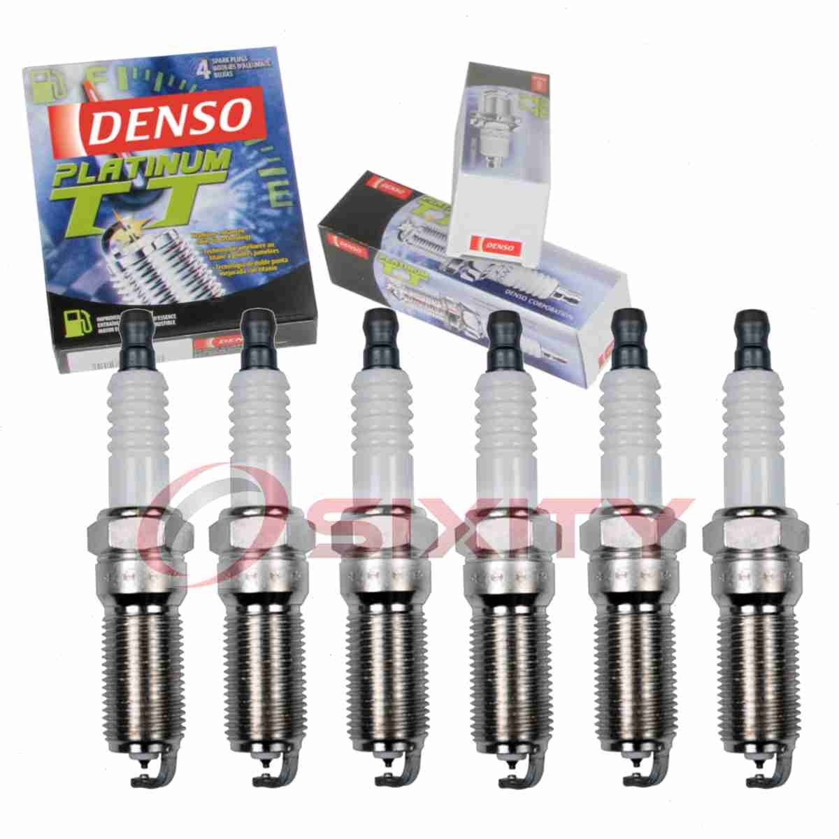 6 pc Denso Platinum TT Spark Plugs for 2002-2004 Oldsmobile Bravada 4.2L L6 bf