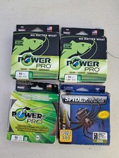 Power Pro & Spider Wire 50 libbre treccia 300yd bobine lotto di 4