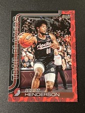 Scoot Henderson 2025-26 Topps Basketball Team Logo Color Border SSP #122 BLAZERS