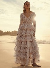 BNWT Zimmermann Halliday Tiered Ruffle Gown Size 2 