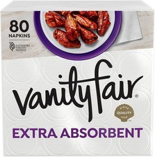 Vanity Fair Extra Absorbent Premium Paper Napkins, 80 Count,