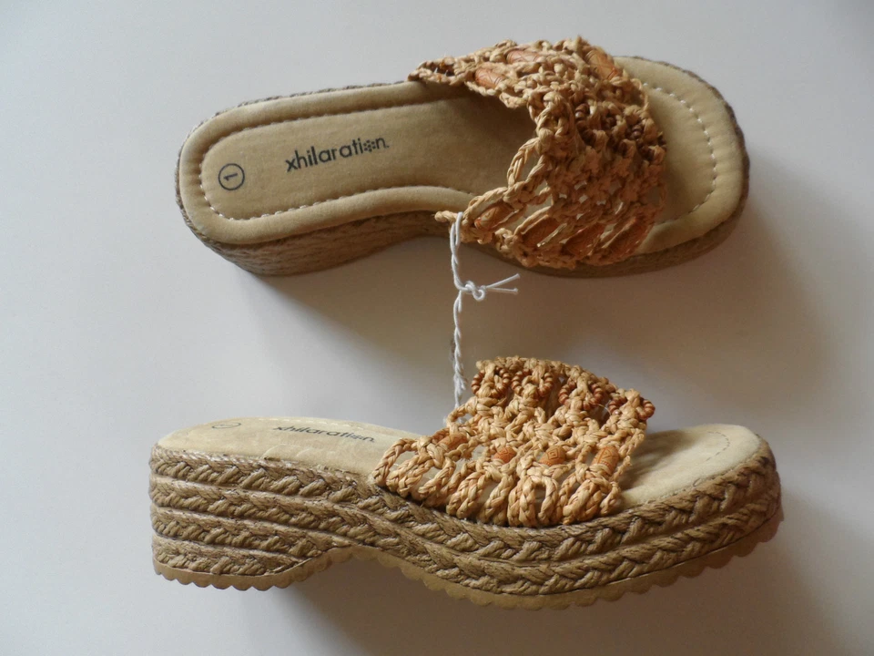 Sandalias Xhilaration Niñas con Fibra Natural Tejida - Marrón - Talla: 12 (P) Foto 4 de 4