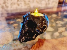 Skull Head Gothic tealight holder led candle gift box set