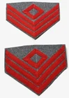 CIVIL WAR CS CONFEDERATE FIRST SARGENT RANK CHEVRONS-ARTILLERY