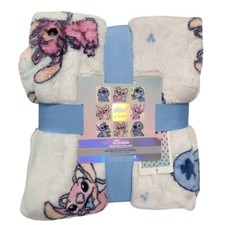 Disney Stitch & Angel Soft Throw Blanket 120x150cm Primark Recycled Polyester
