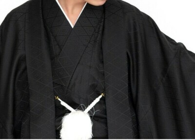 K*E様 MNMM HAORI / BLACK Size 1 Japanese Men's Traditional Kimono, HAORI ,Montsuki Hakama ,3pcs