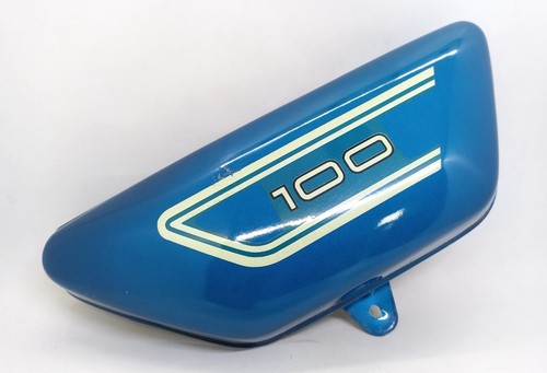 NOS Side Cover With Sticker Decal Blue Yamaha 100 LS3 LS2 Twin Genuine Japan - Picture 2 of 5