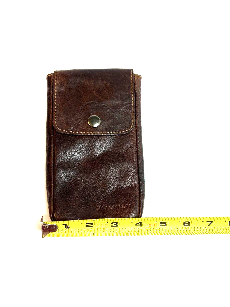 その他 4 1 3 Jack Georges Brown Leather Phone Holder Pouch | eBay