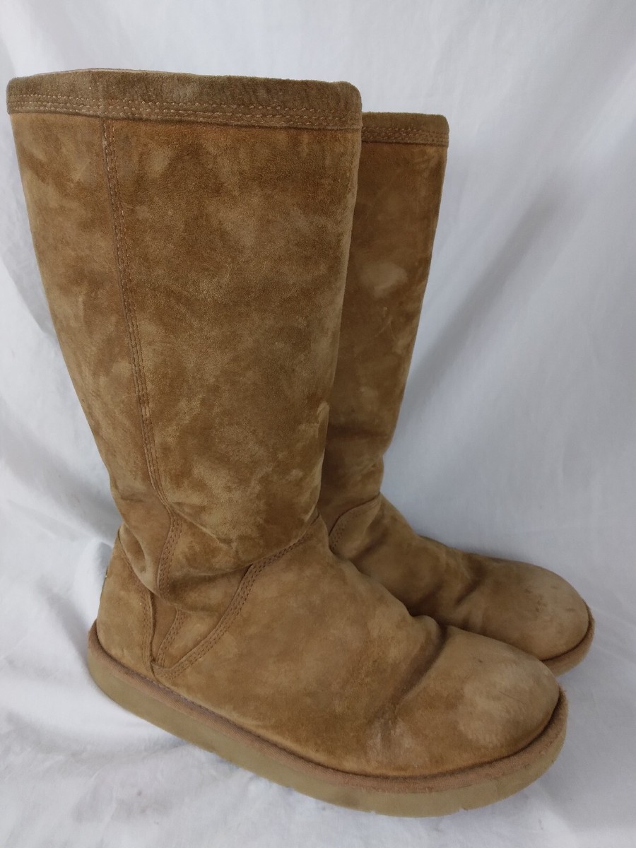 UGG Australia Kenly 1890 Winter Tall Chestnut Suede Side Zip Boots