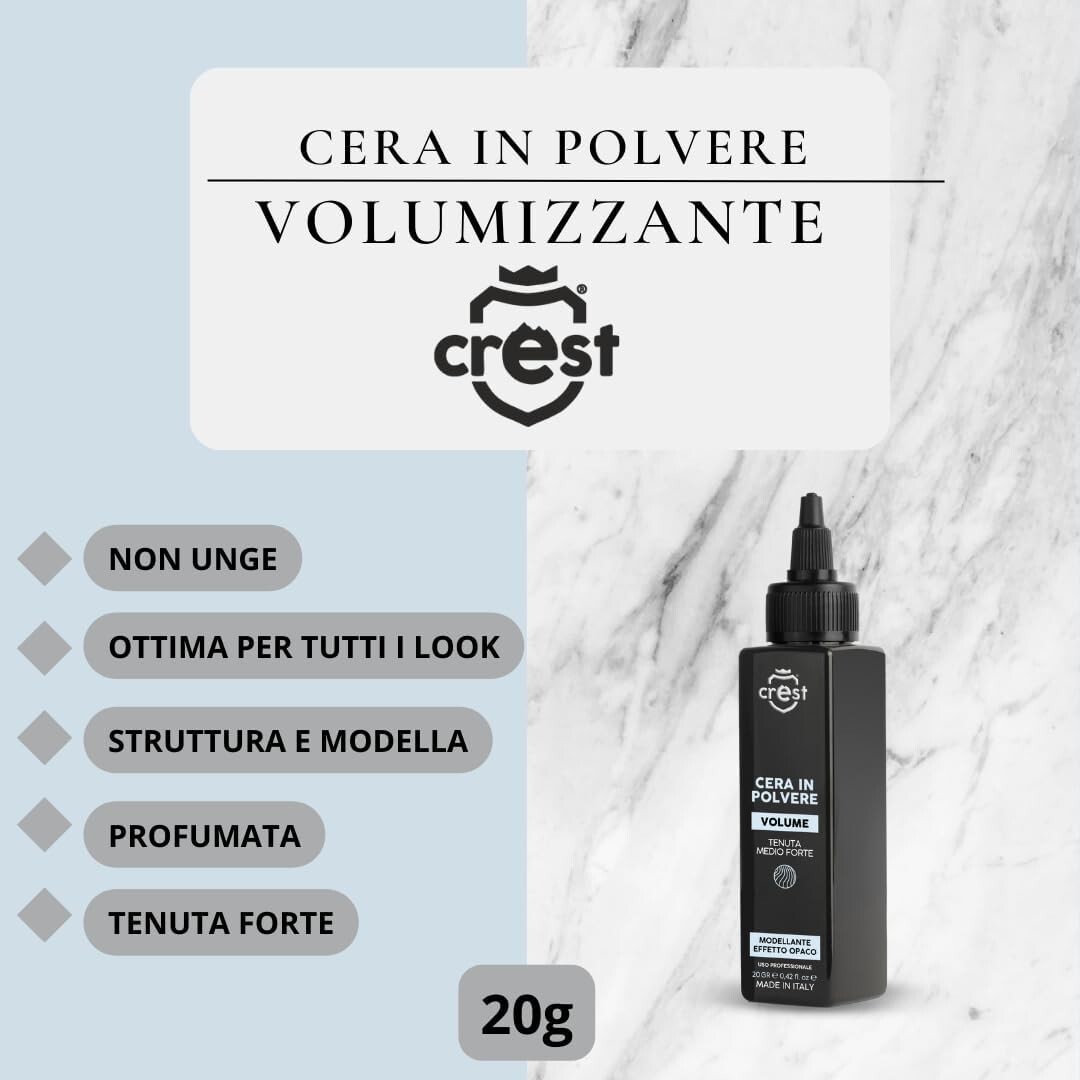 Crest Cera Polvere Opaca 20g - Volume Classico, Tecnologia Nuova