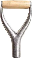 CALIDAKA Shovel D Grip Handle 3.1Cm/1.22Inch inside Diameter Metal Shovel Replac