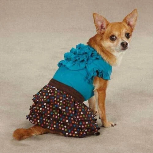 Falda con volantes a lunares East Side Collection, falda para perro, mascota pequeña Foto 4 de 4