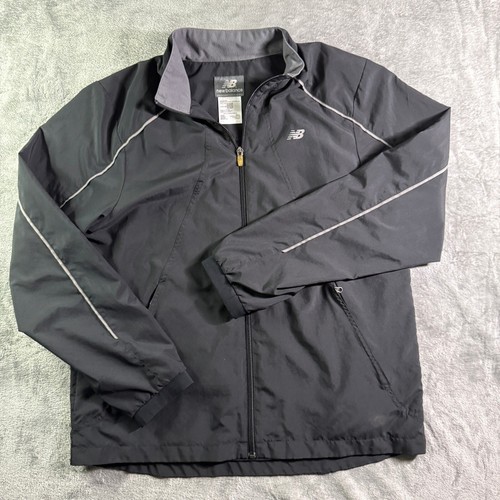 New Balance Windbreaker Jacke Full Zip leicht Laufen schwarz Herren M - Bild 2 von 8