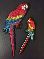 2 Parrots Sew On Patches, Patch, Appliqué