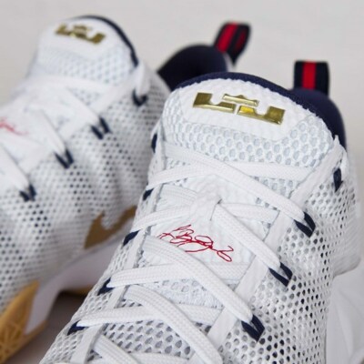 Nike LeBron 12 Low USA Size 8.5 724557-174 white gold | eBay display picture 1