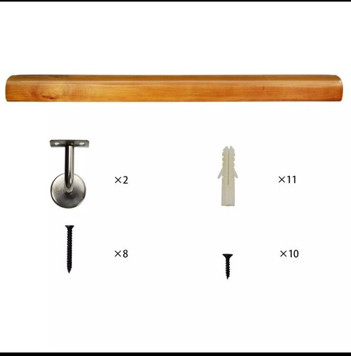 3.3ft Wooden Handrails Non-Slip Staircase Handrail for Elderly Pine Handrails... - Picture 4 of 9