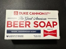 NEW Budweiser Beer Soap 10 oz BIG SIZE Cedarwood Duke Cannon Supply Co Dad Gift