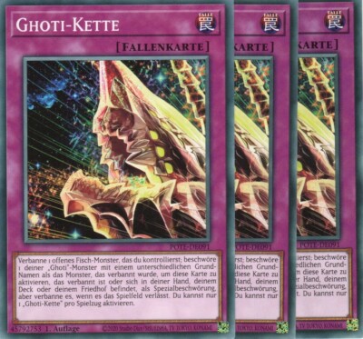 yugioh 3x Ghoti-Kette POTE-DE091 COMMON 1AUFLAGE DEUTSCH