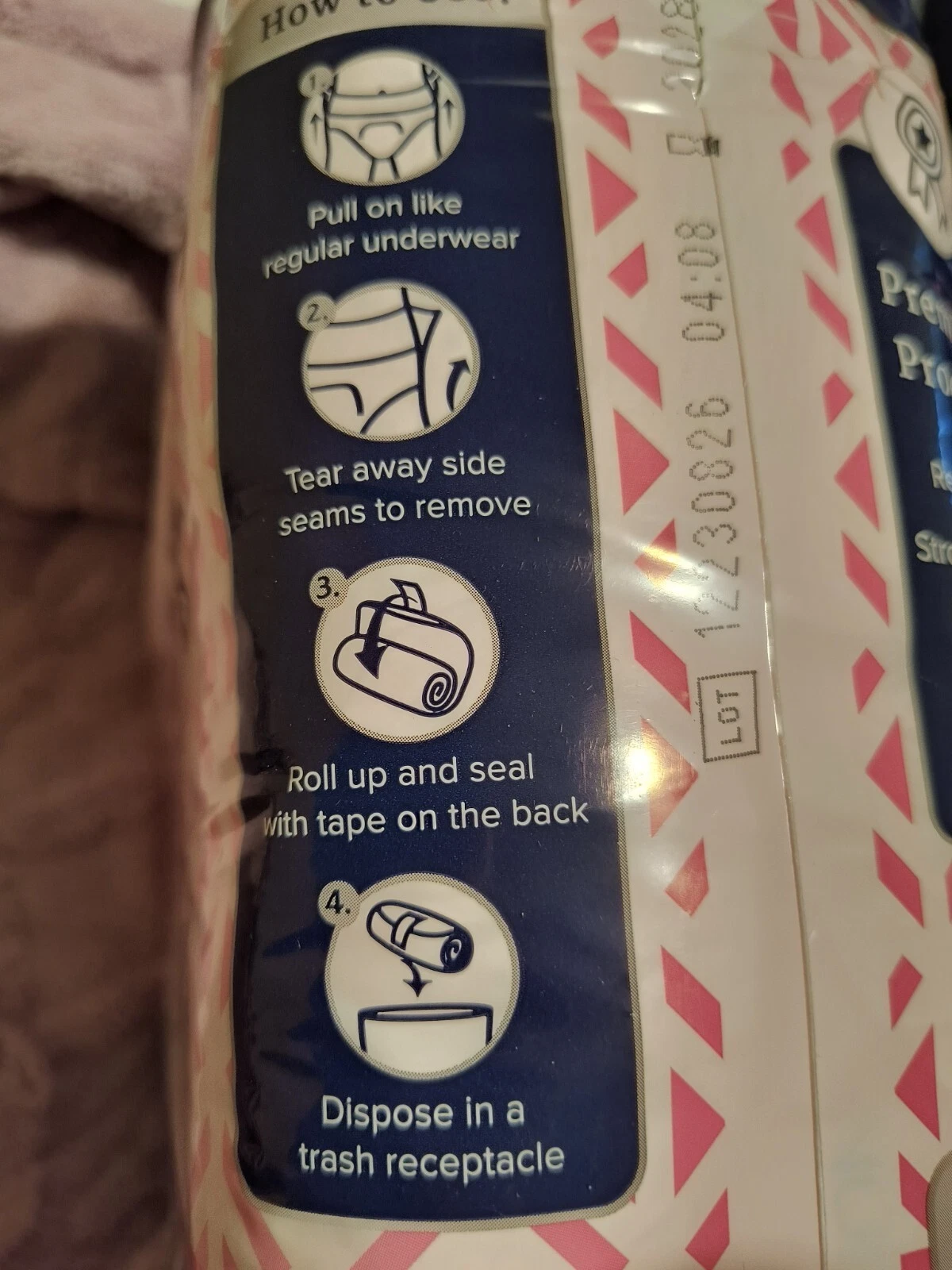 sous vêtement incontinence rose suprême north shore go, taille medium, unisexe