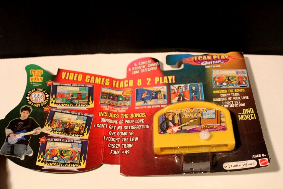 Mattel I Can Play Guitar Rock 101 Includes 6 Songs, Software For Use w/ ICPG New - Image 3 of 4