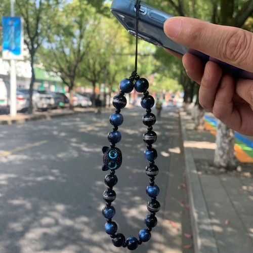 Cat Beaded Phone Strap Wrist Strap Mobile Phone Lanyard Jewelry Gift - Zdjęcie 4 z 13