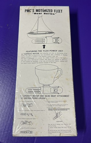 Vintage 5&10 Plastic PMC Products 1967 Motorized Fleet Battery Powered Boats NEW - Picture 3 of 3