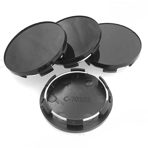 Nabendeckel Nabenkappen Felgendeckel Radnabenkappe Autoradmitten Schwarz 4x 51mm - Bild 7 von 14