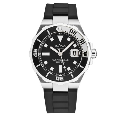 Paul Picot Men's 'Yachtman Club' Black Dial Automatic Watch P1251NBL.SG.3614CM00