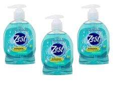 Zest Antibacterial Hand Soap, Vitamin E & Aloe Fresh Aqua, 7.5 Fl Oz - 3 Pack