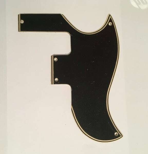 5 Ply Black/Cream Wide Bevel Pickguard for 1961-1966 Gibson
