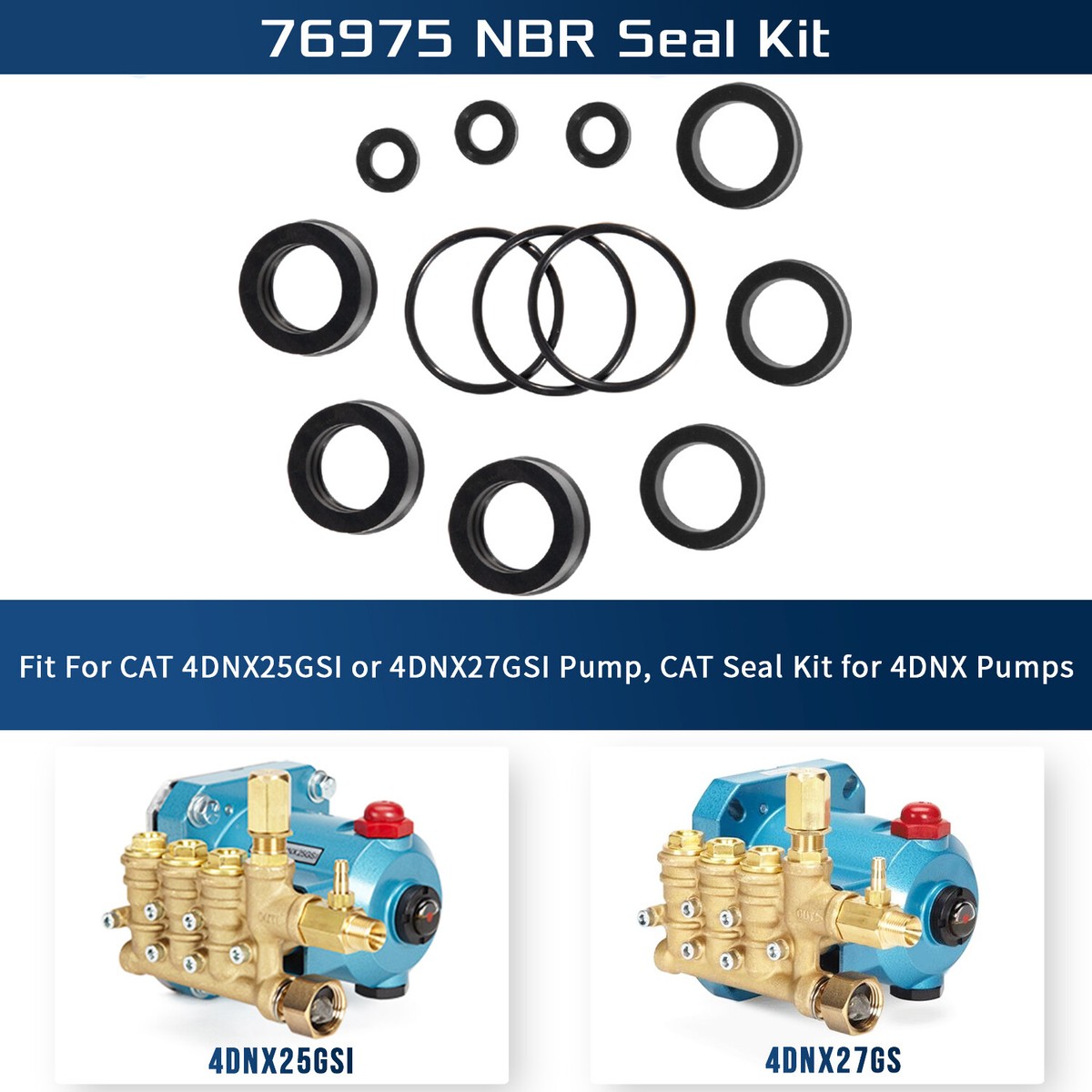 76975 Spring Slurry Pumps Cat Pump Seal Kit #76975 - For 4DNX & 4PPX Series High ...
